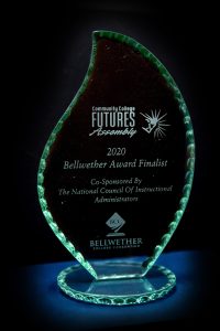 Finalist trophy for 2020 Bellwether Award